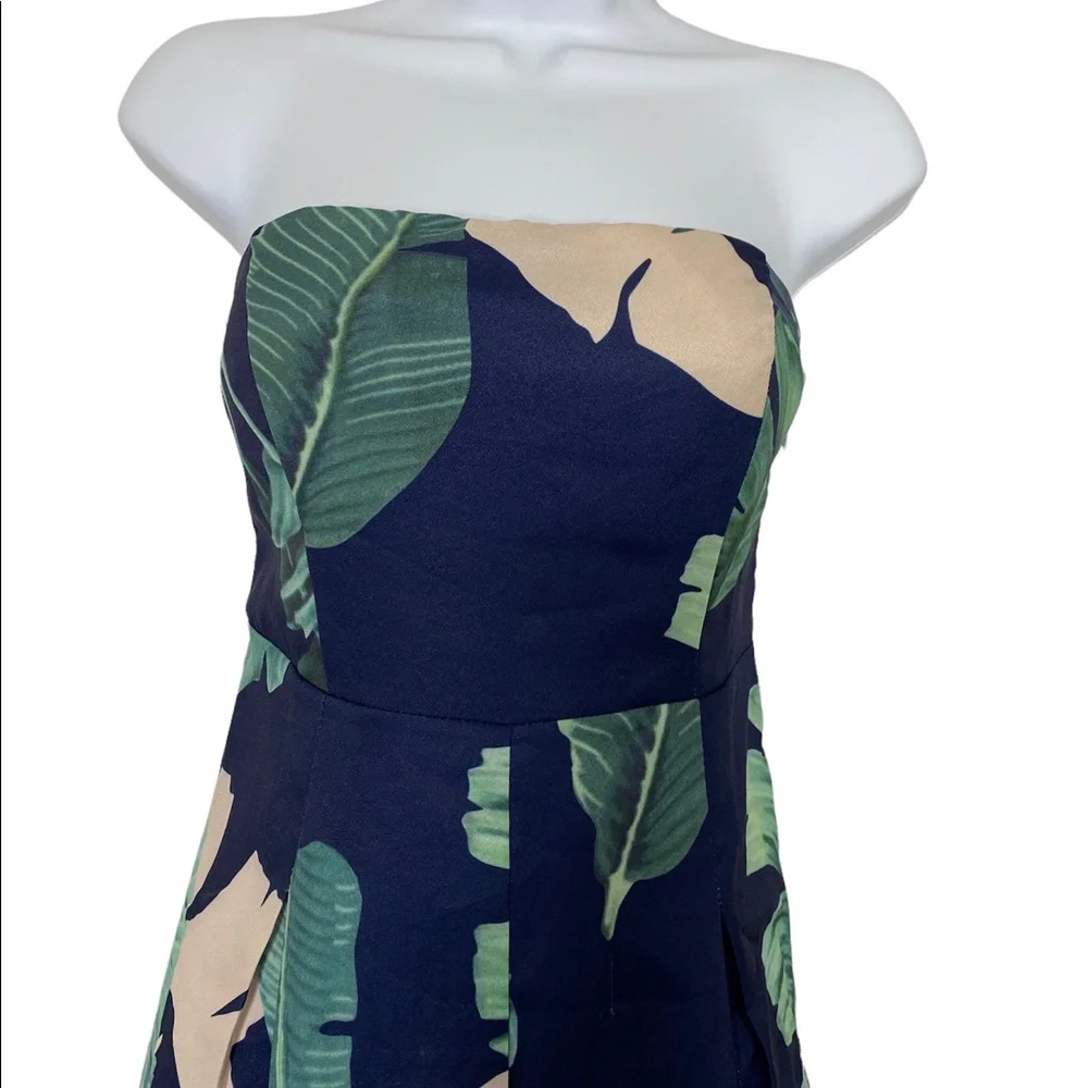 Lulus strapless navy print romper size M - Picture 3 of 4
